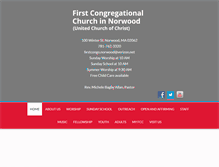 Tablet Screenshot of firstcongregational-norwood.com